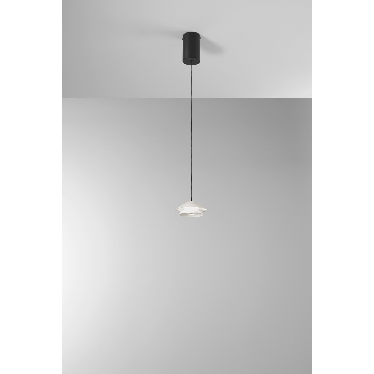 Suspension LED blanche ATREO en métal et aluminium 5W...