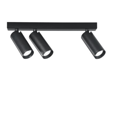 Mini spot 3xGU10, noir ou blanc | Mondialshop