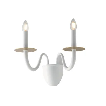 Applique murale à deux bras E14, blanche ou noire | Mondialshop