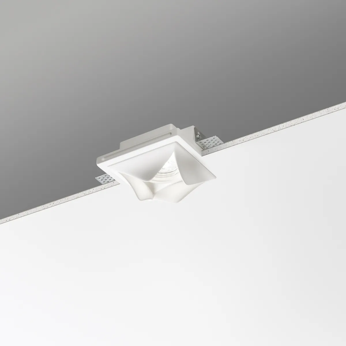 INCASSO BRICK BIANCO 1XGU10 12X12X7CM