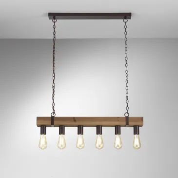 TEXAS WOOD SUSPENSION 6XE27...