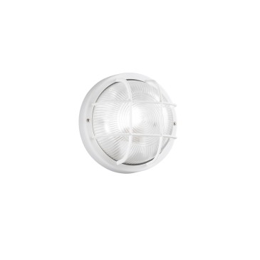 Plafonnier rond blanc tortue 1 x E27 IP54 18,5 x 10 x 5 cm