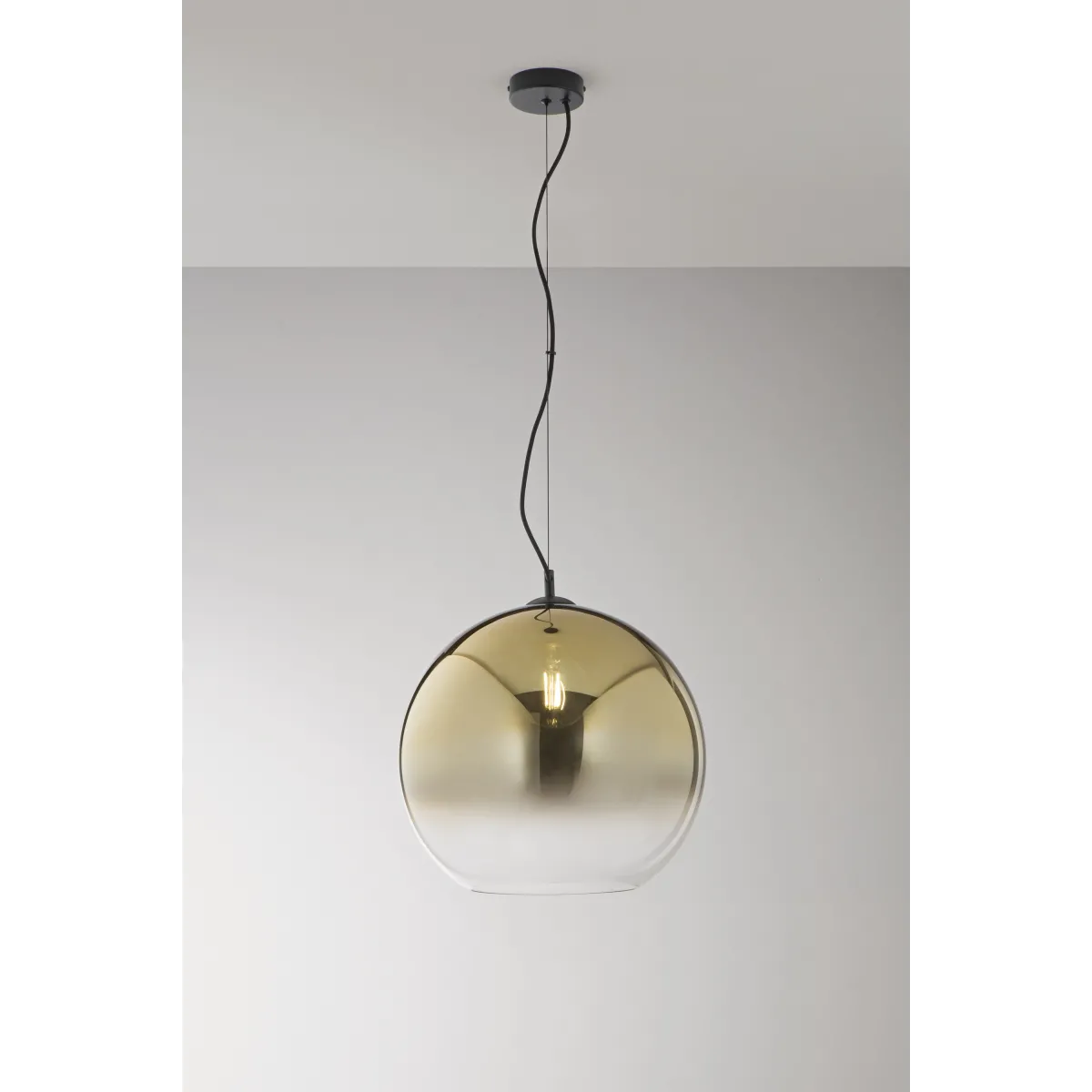 Suspension en verre doré MARTE 1XE27 40X120CM