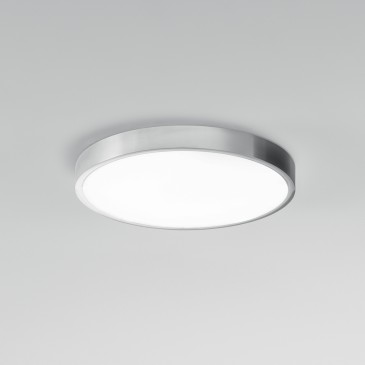 Plafonnier LED rond chromé...