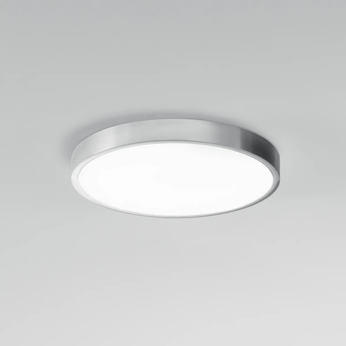 PLAFONIERA LED DOMO CROMO TONDA 24W 2700LM 4000K IP44 24X2,4CM