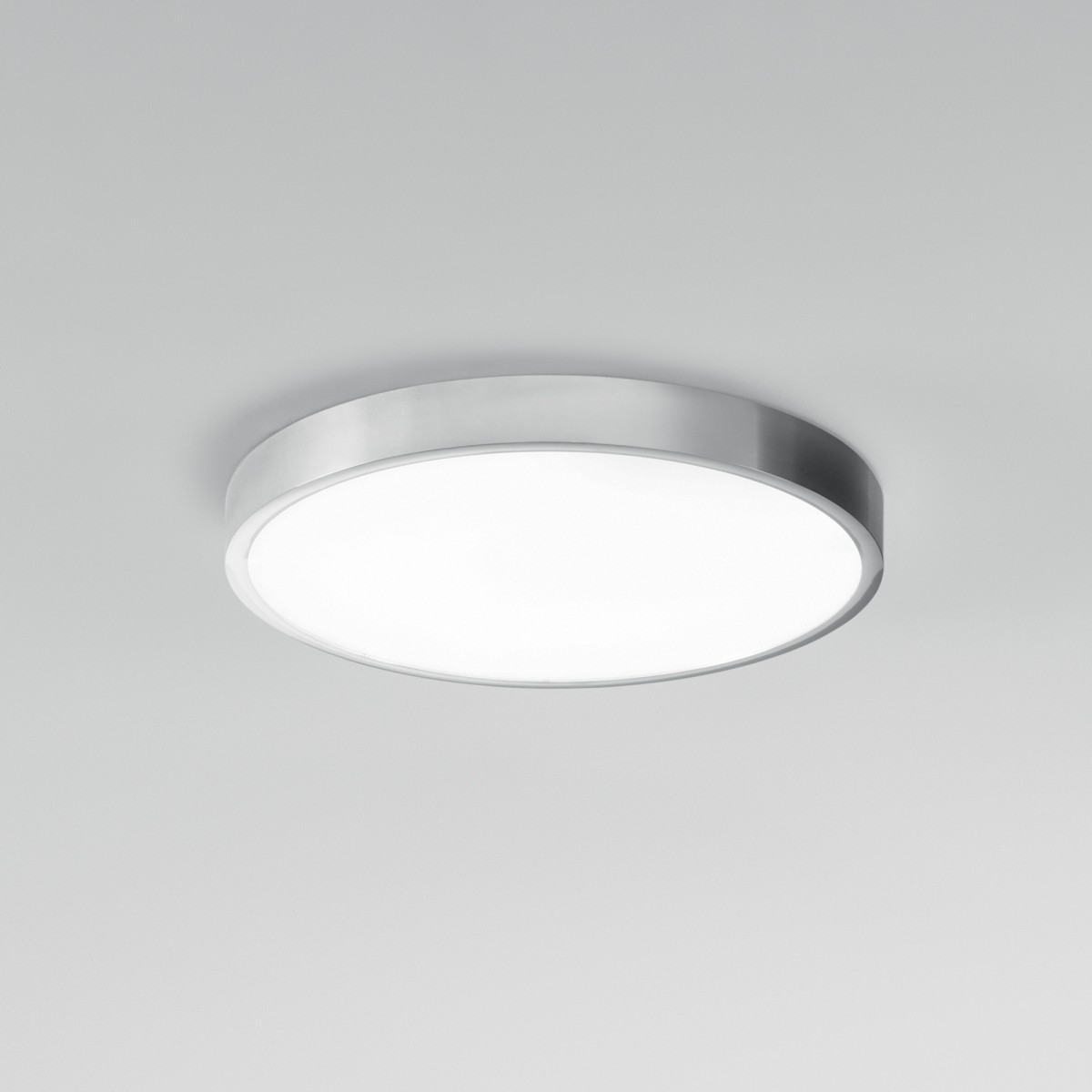Plafonnier LED rond chromé DOMO 24W 2700LM 4000K IP44...