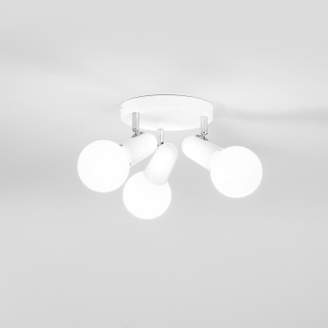 3-flammiger E27-Spot, Weiß oder Schwarz | Mondialshop