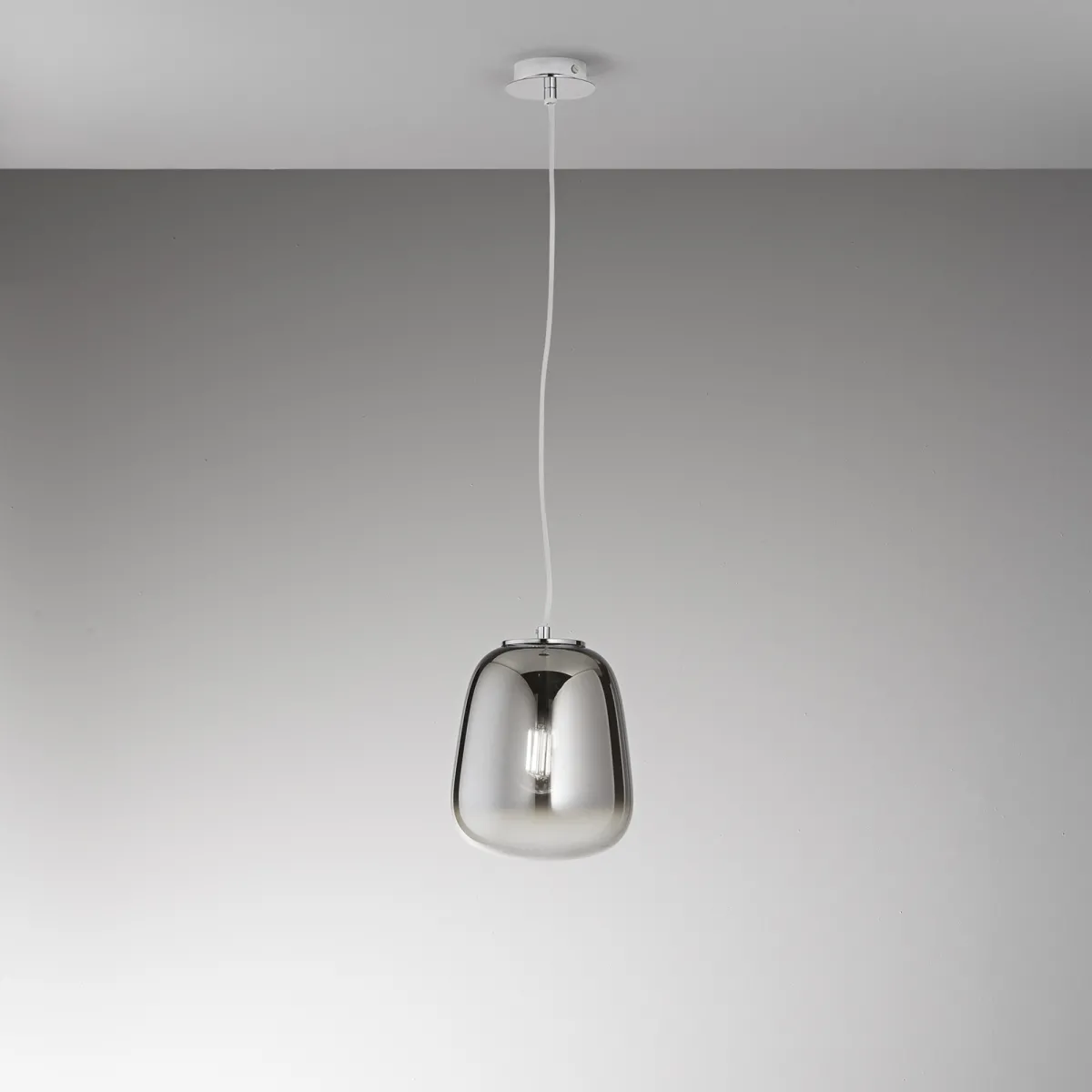 Rauchchrom-Aufhängung 1xE27 19,7x150cm