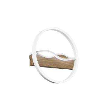 Plafonnier LED rond Hawaii blanc/bois 36 W 4605 lm 40 x 6,8 cm