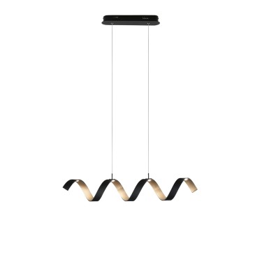Moderner LED-Spiral-Kronleuchter in Schwarz oder Weiß