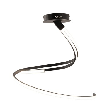 Plafonnier LED noir KINETIC 40W 5440LM CCT 60X4X58CM