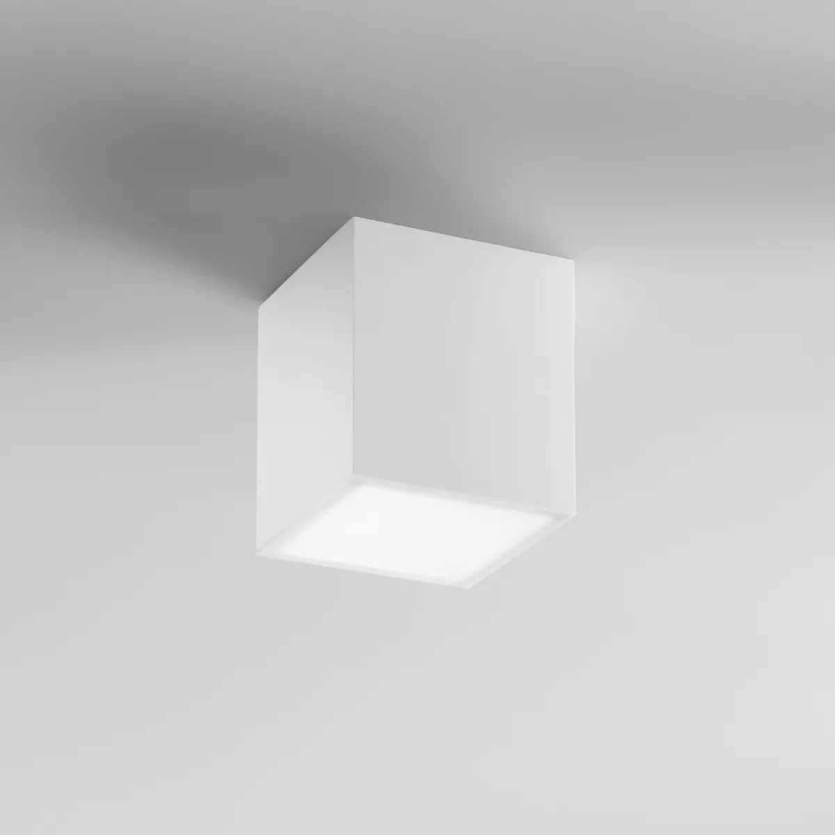 Weiße Wohnzimmer-Deckenleuchte 1xE27 14x14x16cm