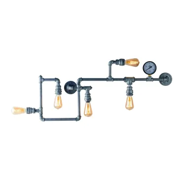 PLAFONIERA AMARCORD ZINCATA 5XE27 109X9,5X47CM