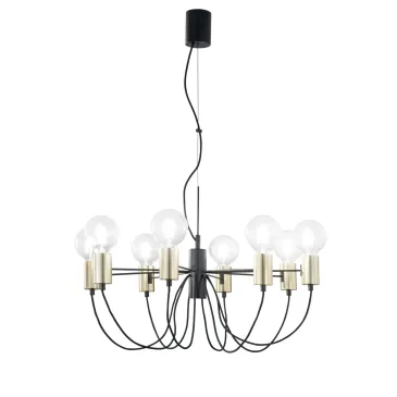 SOSPENSIONE AXON NERA/ORO 8XE27 66X7,5X143CM