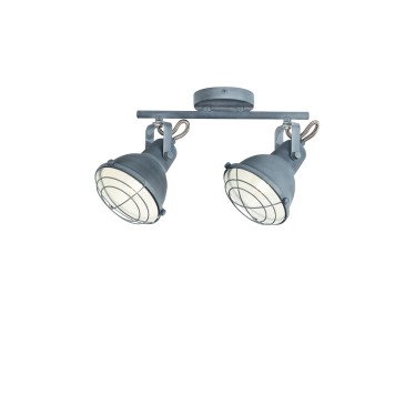Moderner Strahler 2xE14 Steingrau | Mondialshop