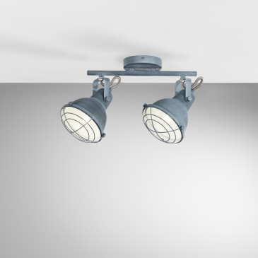 Projecteur gris et blanc 2XE14