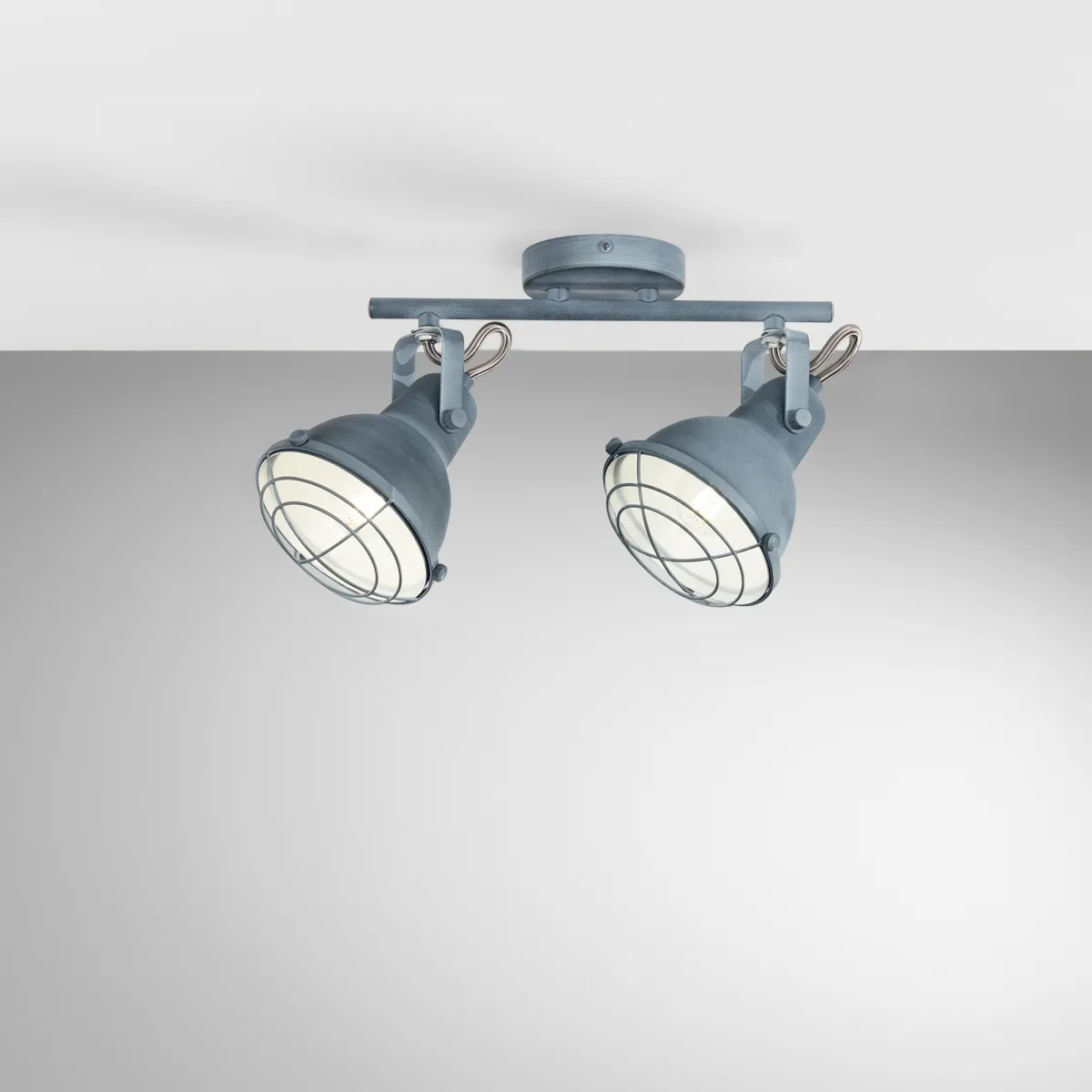 APPLIQUE CUBA GRIGIA/BIANCO 2XE14 44,5X13X17CM