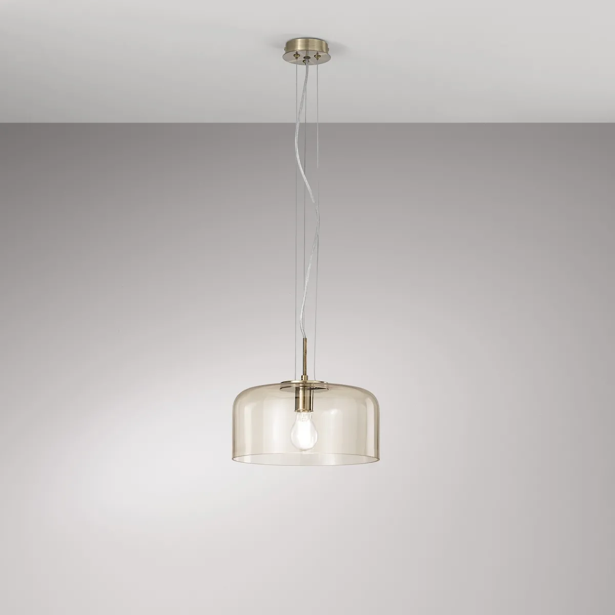 SOSPENSIONE GIBUS AMBRA 1XE27 30X30X150CM