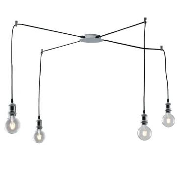 Suspension chromée GROOVE 4XE27 250 cm