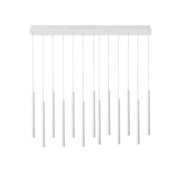 Suspension LED blanche PYPE 65W 6110LM CCT 2,5 x 41 x 200 cm