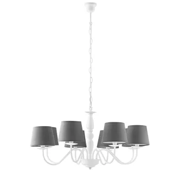 LAMPADARIO FAVOLABIANCO/GRIGIO 8XE14 79,3X122,5CM