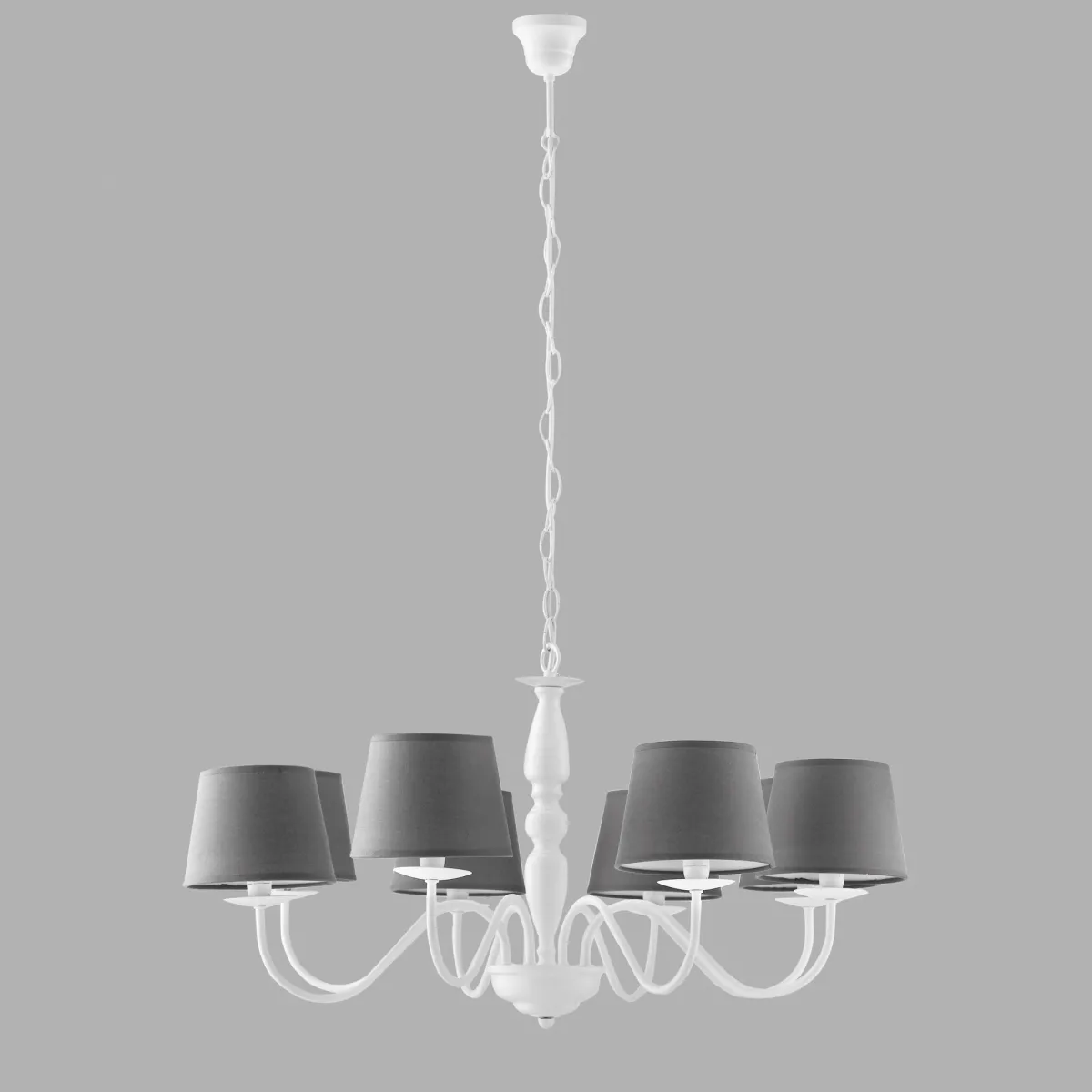 LAMPADARIO FAVOLABIANCO/GRIGIO 8XE14 79,3X122,5CM