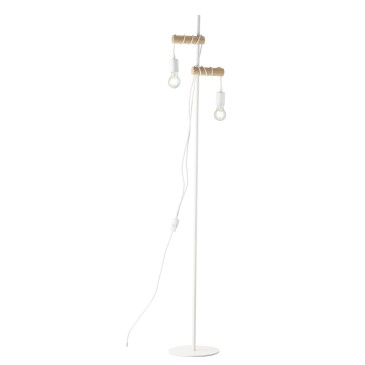 Lampadaire en bois Arizona 2 x E27 28 x 166 cm