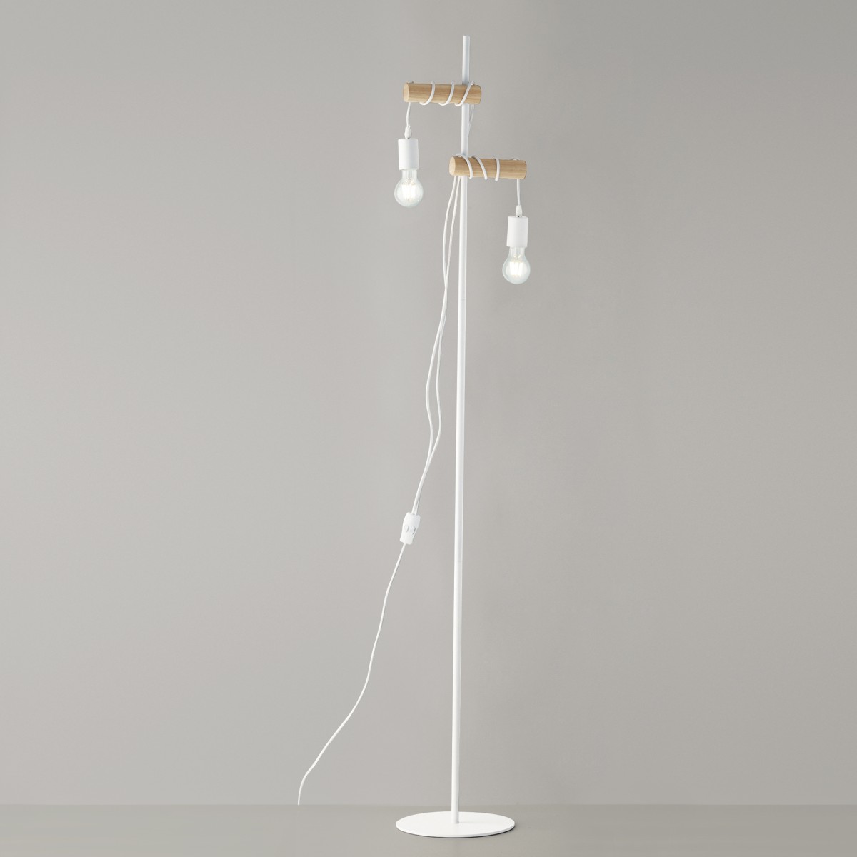 Arizona Holz-Stehlampe 2xE27 28x166cm