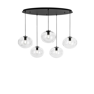 GALAXY BLACK SUSPENSION 5XE27 119,5X78,5X150CM