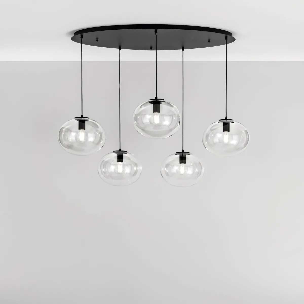 SOSPENSIONE GALAXY NERA 5XE27 119,5X78,5X150CM