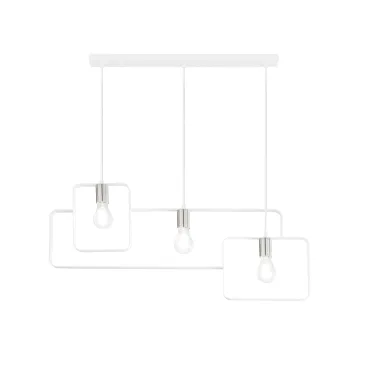 SUSPENSION SMITH BLANC/NICKEL 3XE27 88,5X150CM