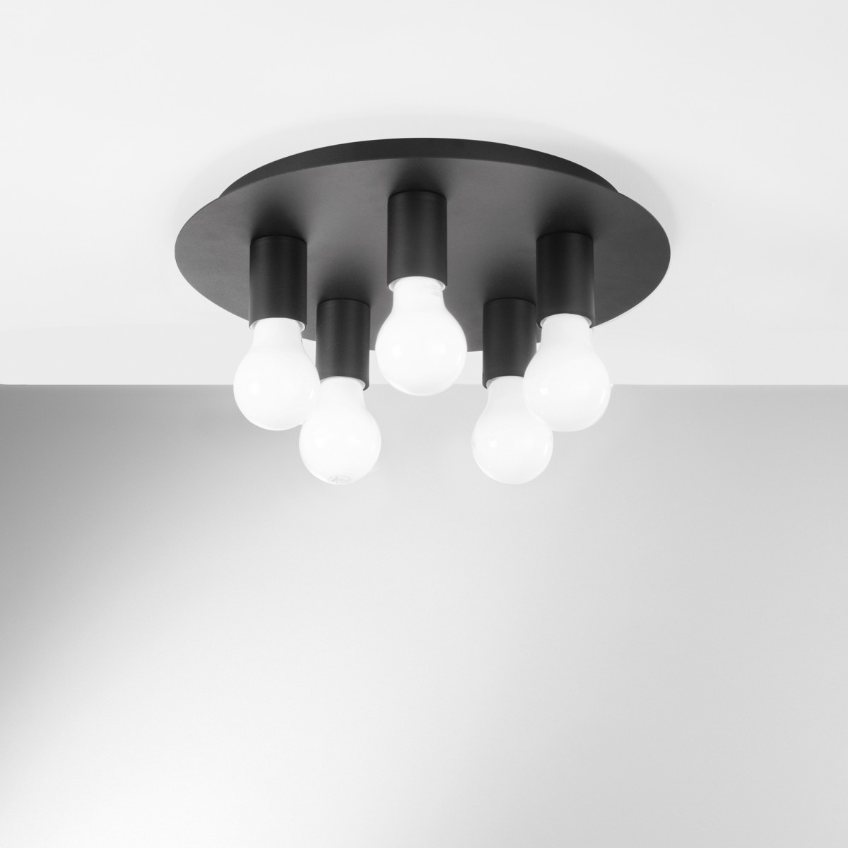 PLAFOND STRIKE NOIR 5XE27 35X35X86CM
