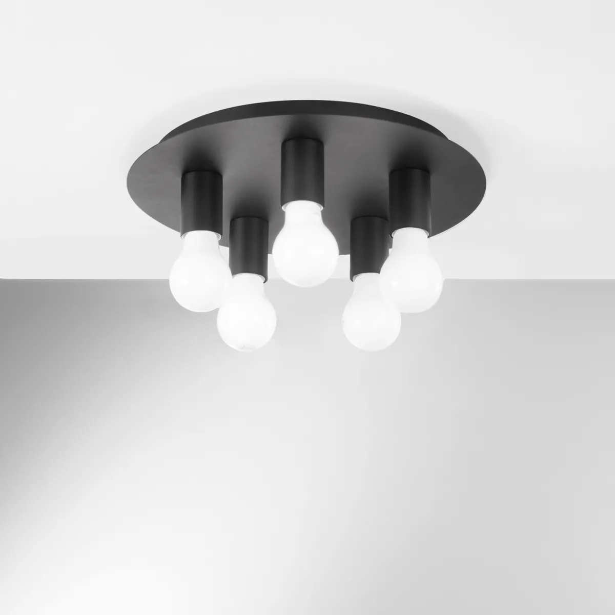 PLAFONIERA STRIKE NERA 5XE27 35X35X86CM