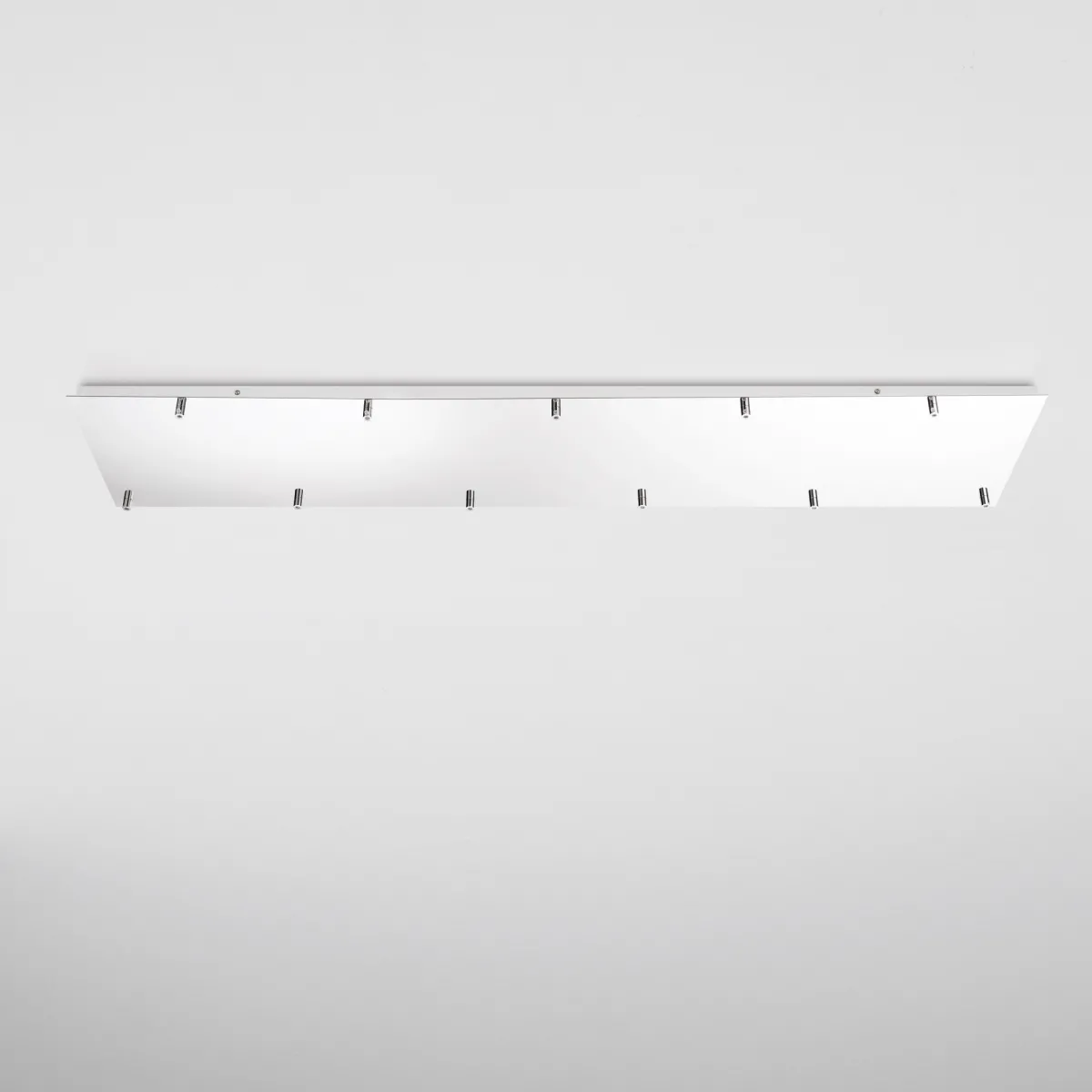 Rechteckiger Chromrahmen mit 11 Löchern, 142 x 30 x 4,1 cm