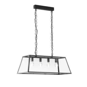 SOSPENSIONE LEXINGTON NERA 4XE27 80X35X113CM