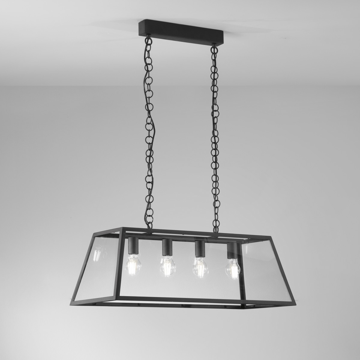 SOSPENSIONE LEXINGTON NERA 4XE27 80X35X113CM