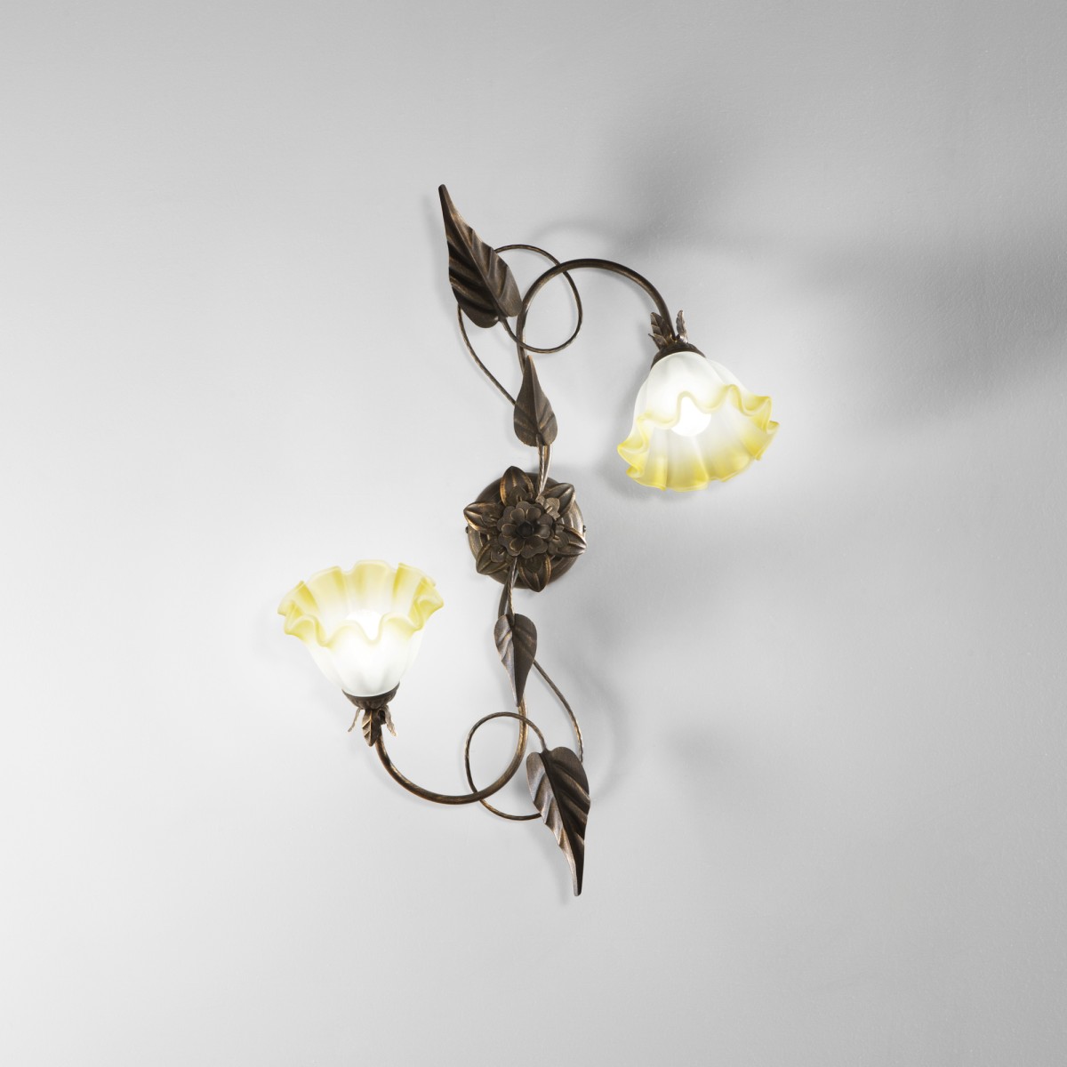 PLAFONIERA TRISTANO MARRONE 2XE14 40X20X65CM