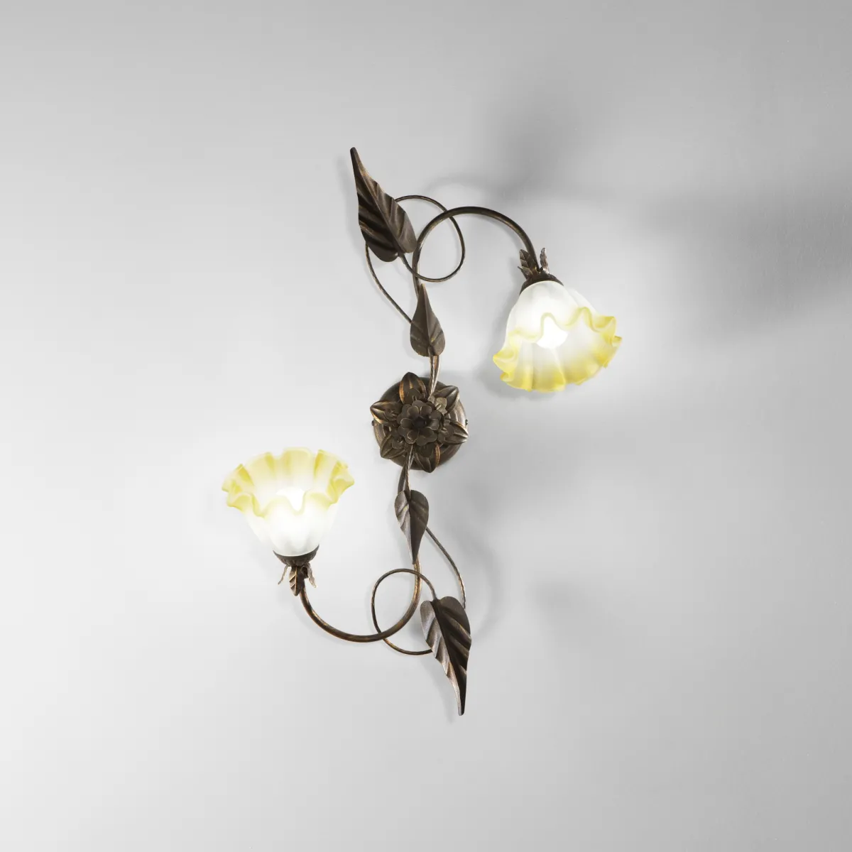 PLAFONIERA TRISTANO MARRONE 2XE14 40X20X65CM