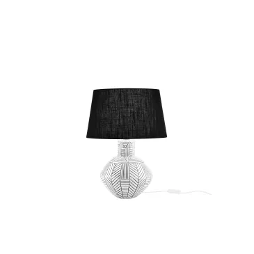 Lampe en céramique aztèque, dimensions totales : diamètre 38 x hauteur 51 cm