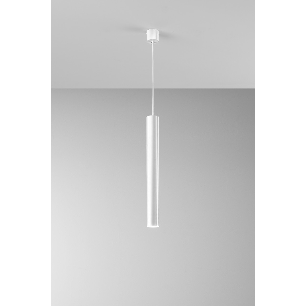 Suspension Lord White en acier et aluminium, 1 x GU10, 25...