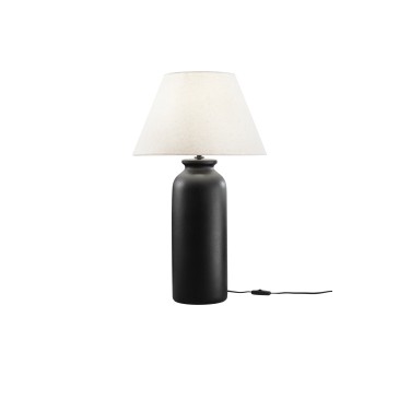 MADIBA LAMPE AUS SCHWARZER KERAMIK, GESAMTGRÖSSE D40,4 XH67,2 CM