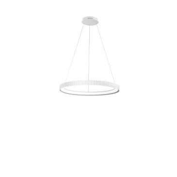 Suspension LED blanche Nike en métal 58 W 8470 lm DIP-CCT 2700 K/3200 K/4000 K D69,5 x H150 cm