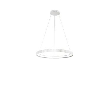 Weiße Nike LED-Hängeleuchte aus Metall, 58 W, 8470 lm, DIP-CCT 2700 K/3200 K/4000 K, Durchmesser 69,5 cm x Höhe 150 cm