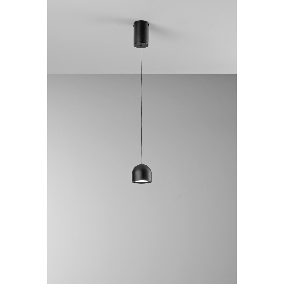 Suspension LED noire Yoyo en métal et acrylique 6W 3000K...
