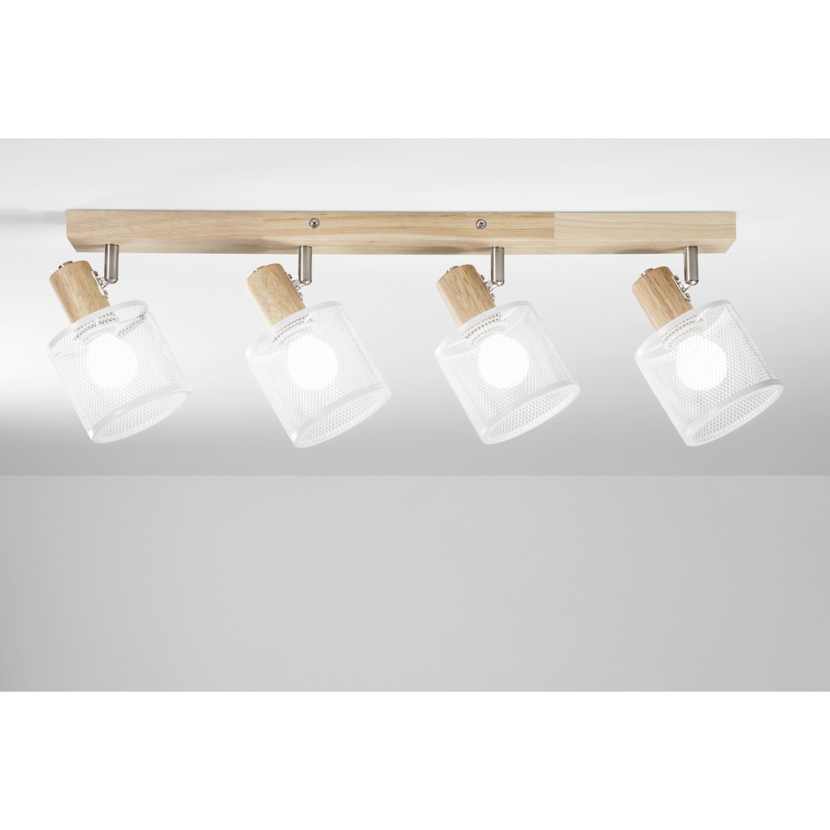 Spot moderne avec socle en bois | Mondialshop