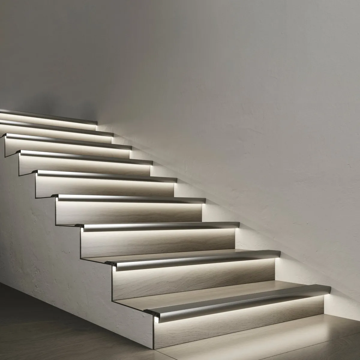 PROFILO STEPWAY ALLUMINIO PER GRADINI CON BATTENTE INCLUSO 200X5,9X2CM