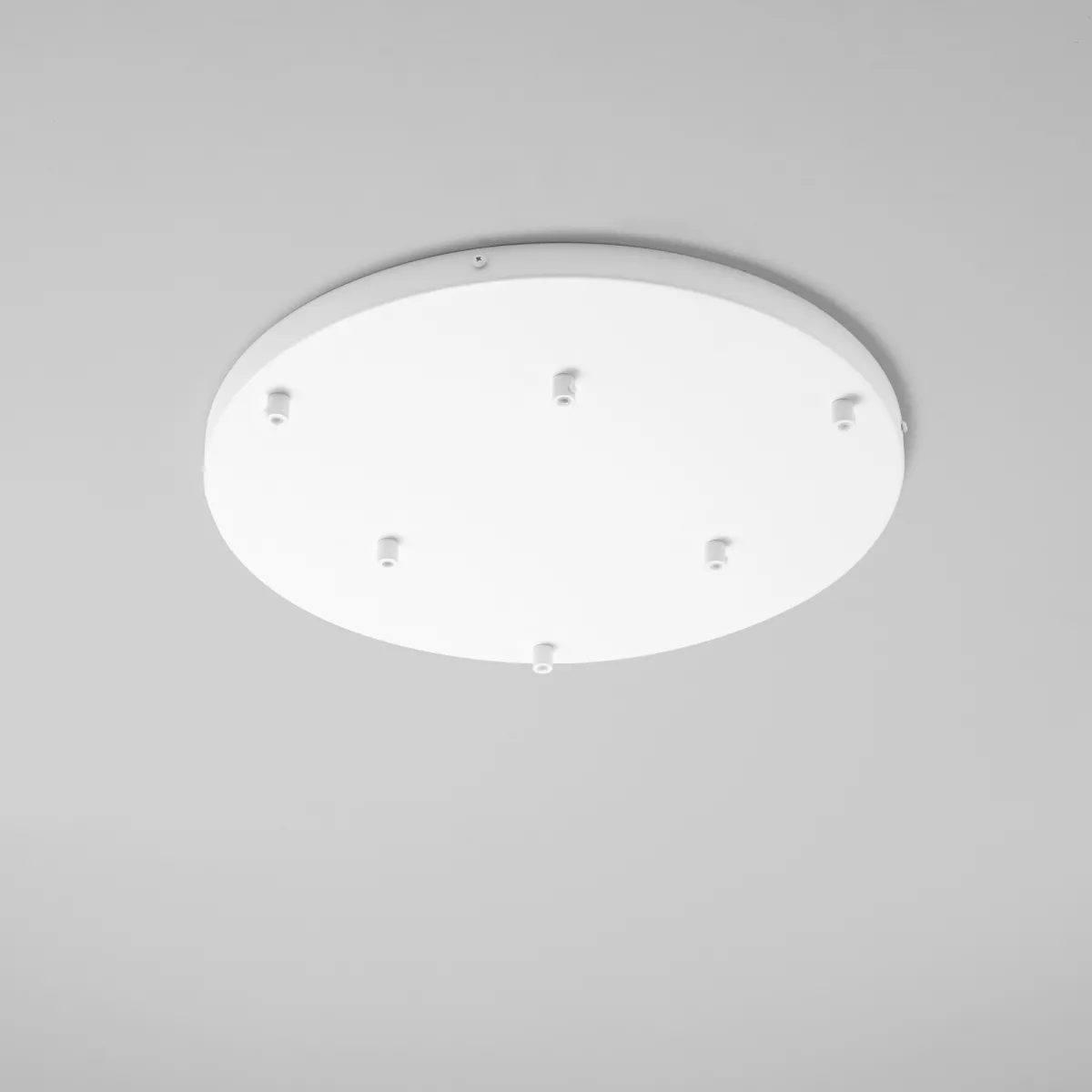Weißer runder Rahmen mit 6 Löchern, 47 x 4,1 cm