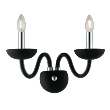 APPLIQUE ALFIERE NERO/CROMO 2XE14 12X23X26CM