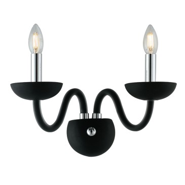 Klassische Wandleuchte in Schwarz oder Weiß, 2xE14