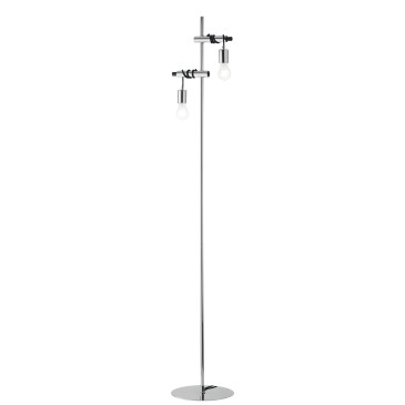 Lampadaire chromé Admiral 2 x E27 30 x 165 cm